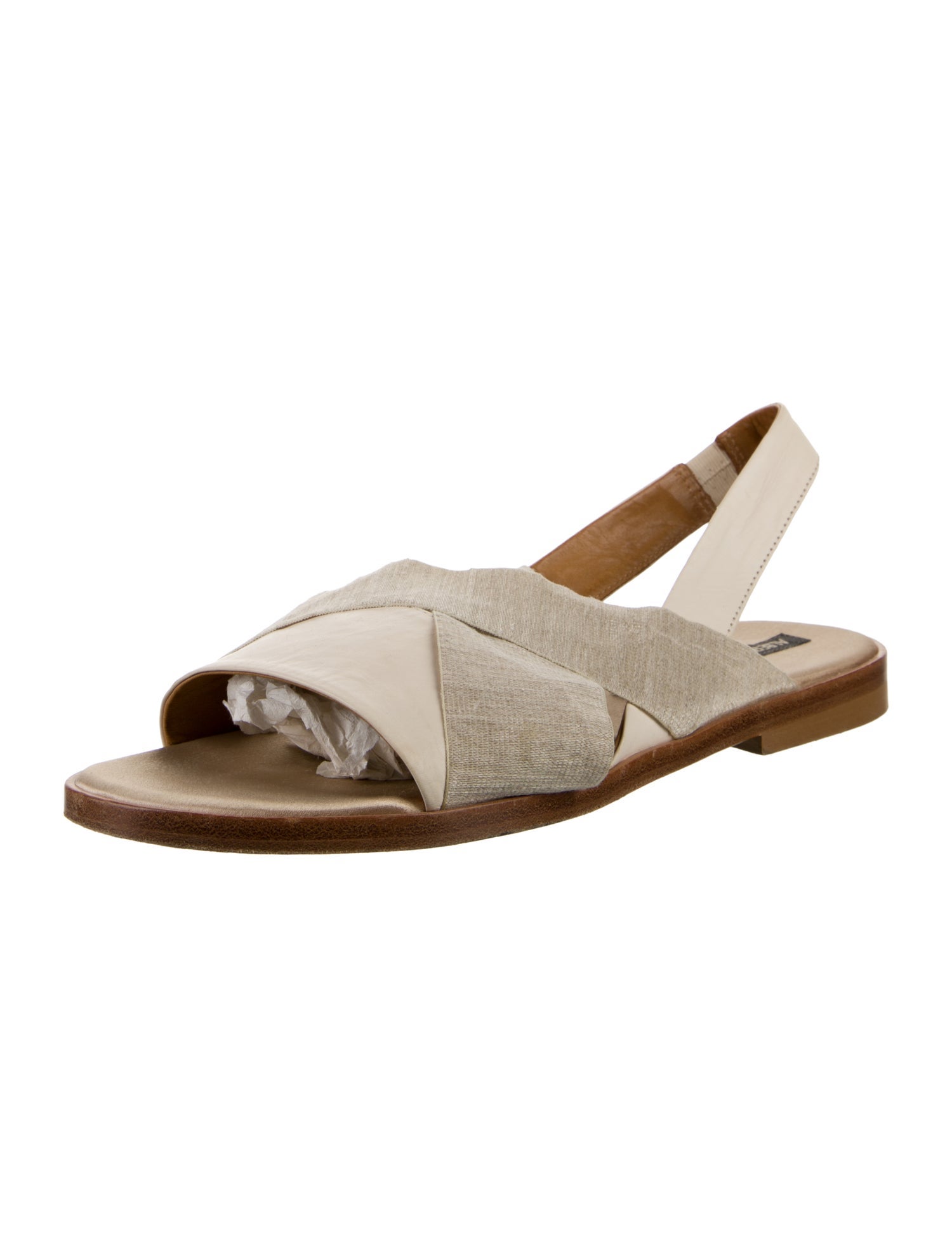 Alberto Fermani Leather Slingback Sandals