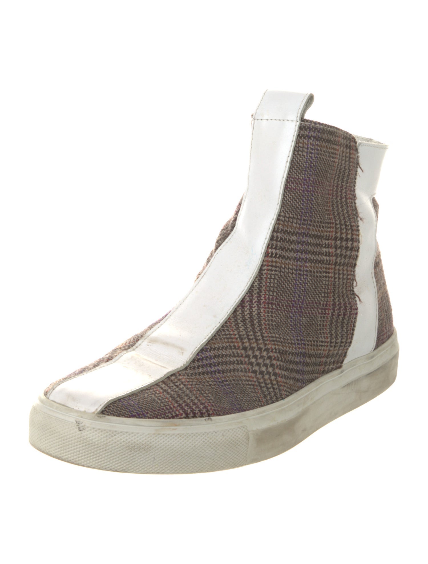 Alberto Fermani Plaid Print Sock Sneakers