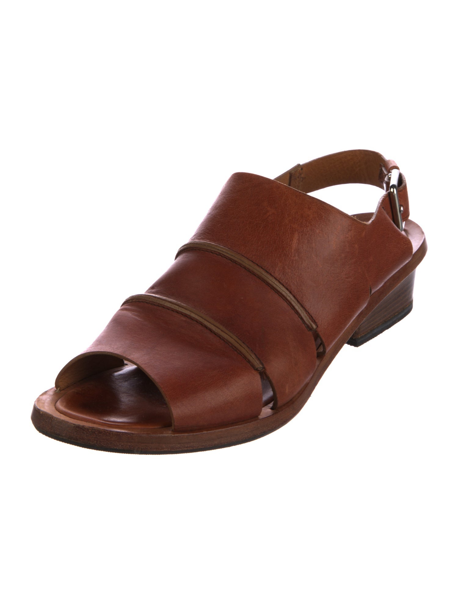 Alberto Fermani Leather Slingback Sandals