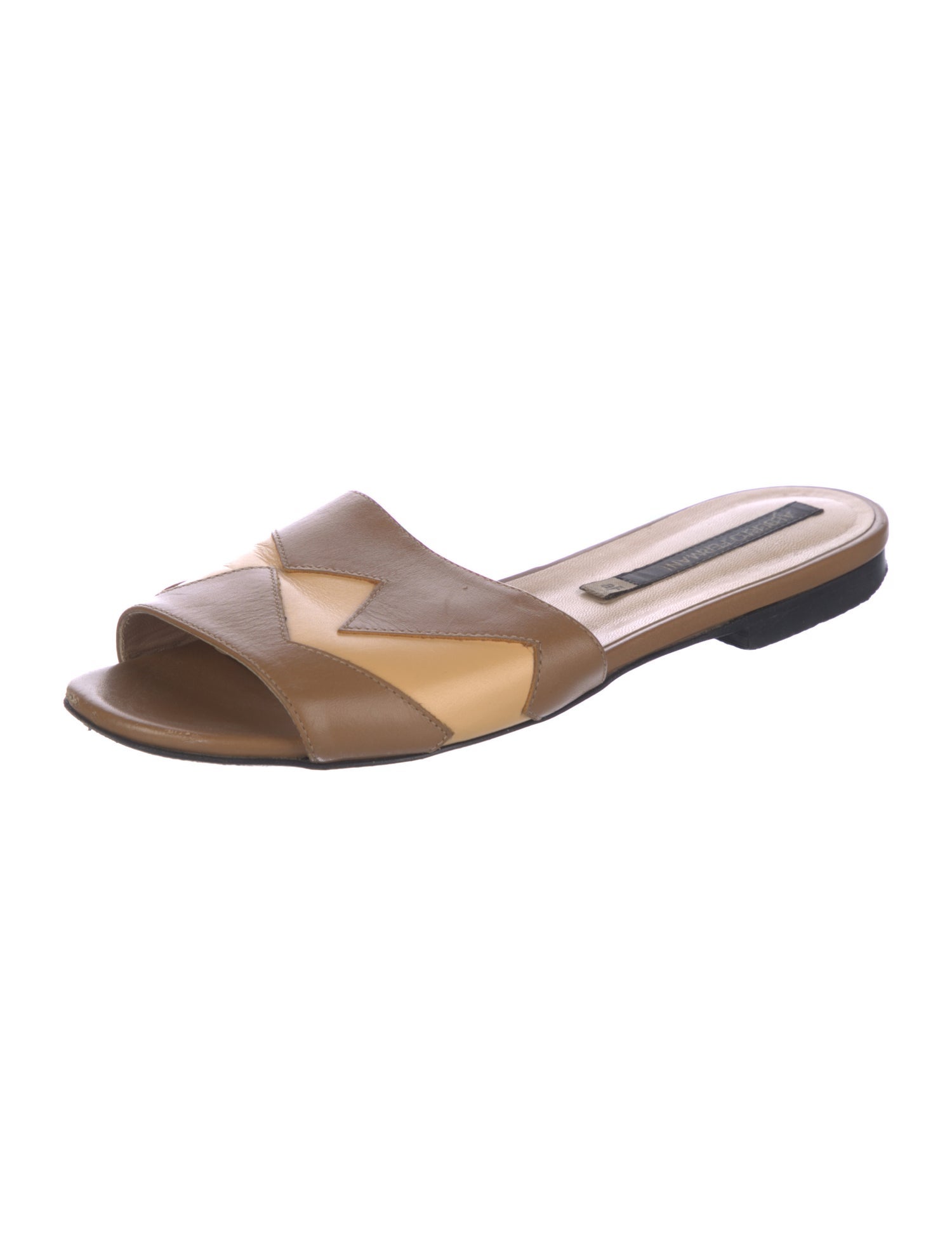 Alberto Fermani Leather Slides
