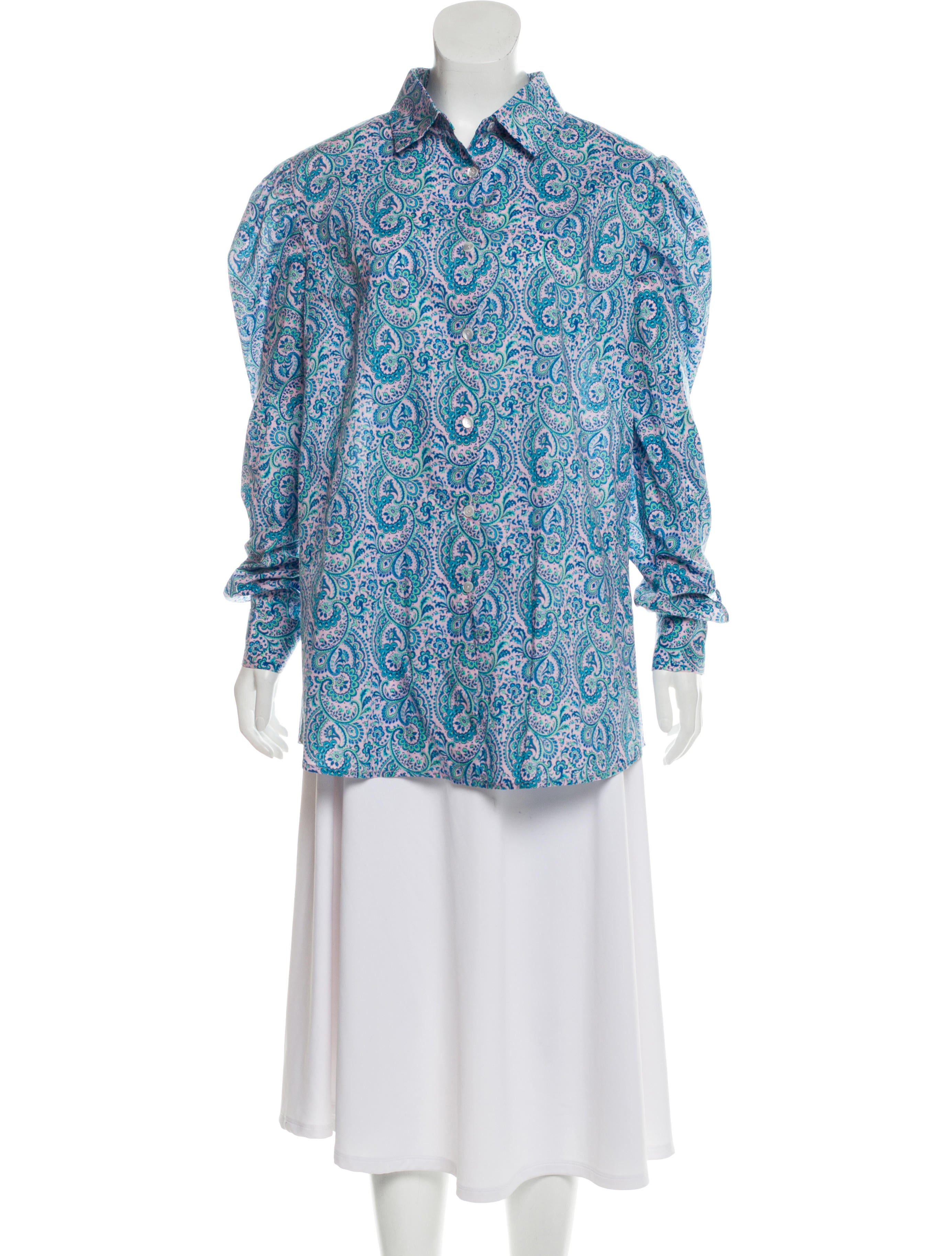 Alcoolique Paisley Button-Up Top w/ Tags