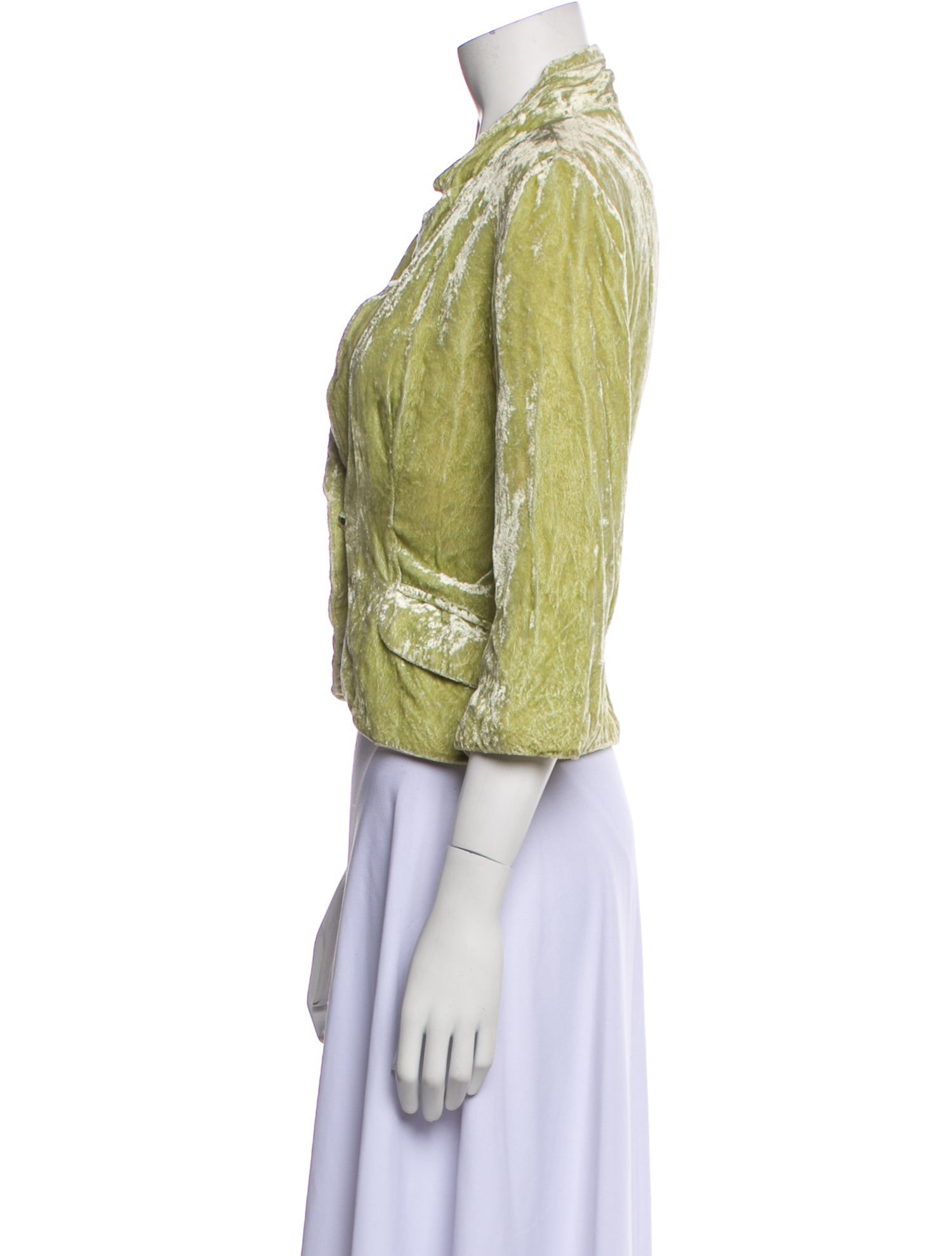 Allen B. By Allen Schwartz V-Neck Three-Quarter Sleeve Crop Top