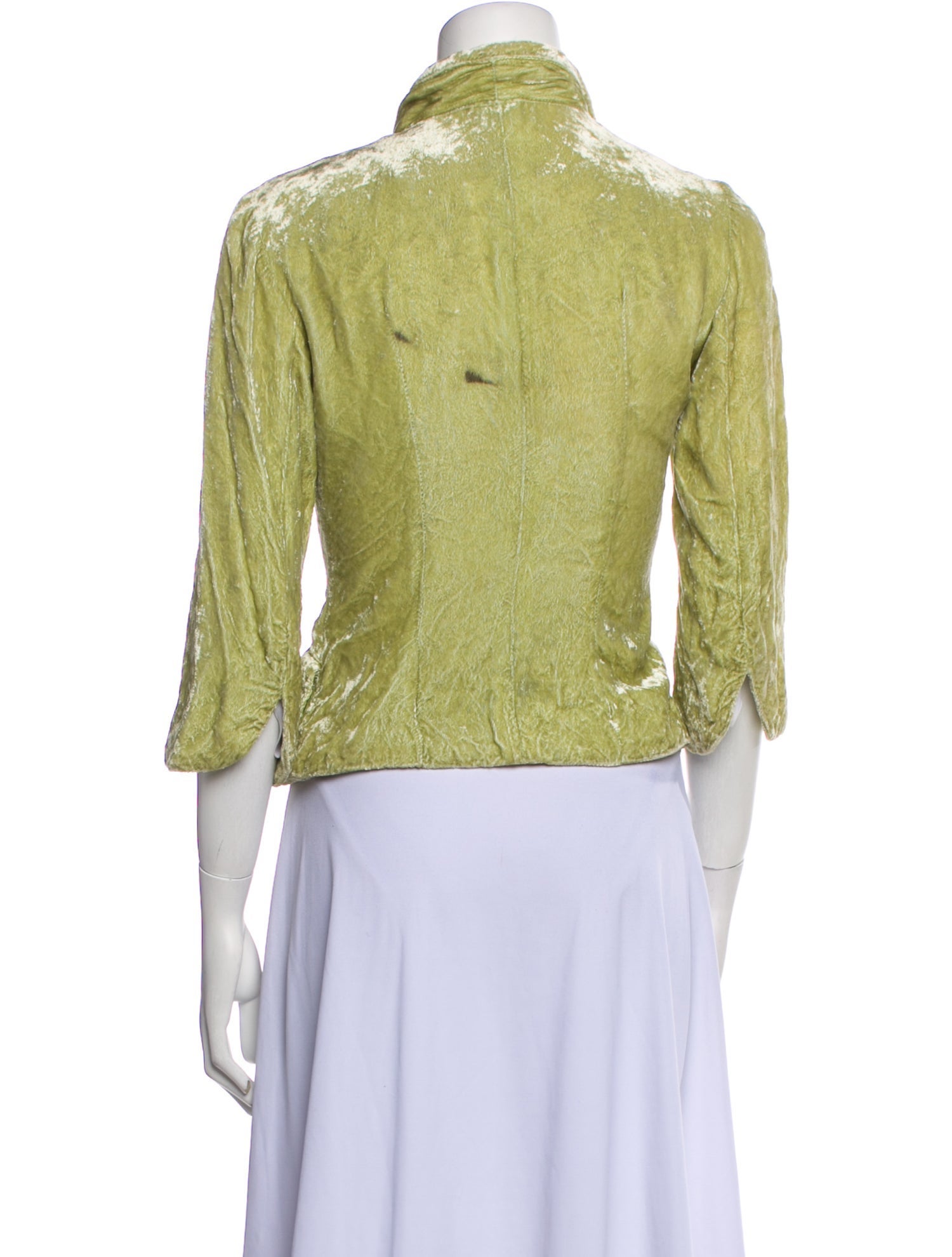 Allen B. By Allen Schwartz V-Neck Three-Quarter Sleeve Crop Top