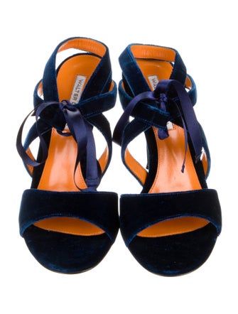 Walter de Silva Velvet Slingback Sandals