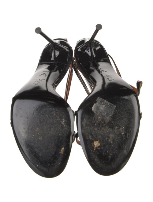 Walter de Silva Patent Leather Animal Print Slingback Sandals