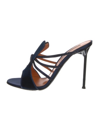 Walter de Silva Velvet Bow Accents Slides