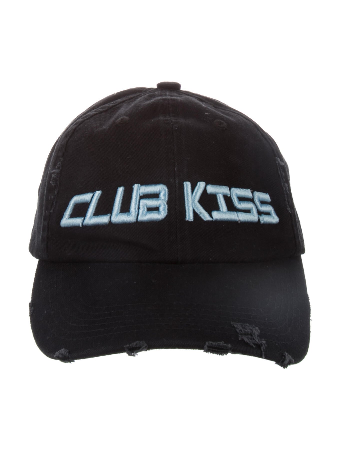 Alexander Digenova Men's Navy Blue Cotton Distressed Baseball Cap