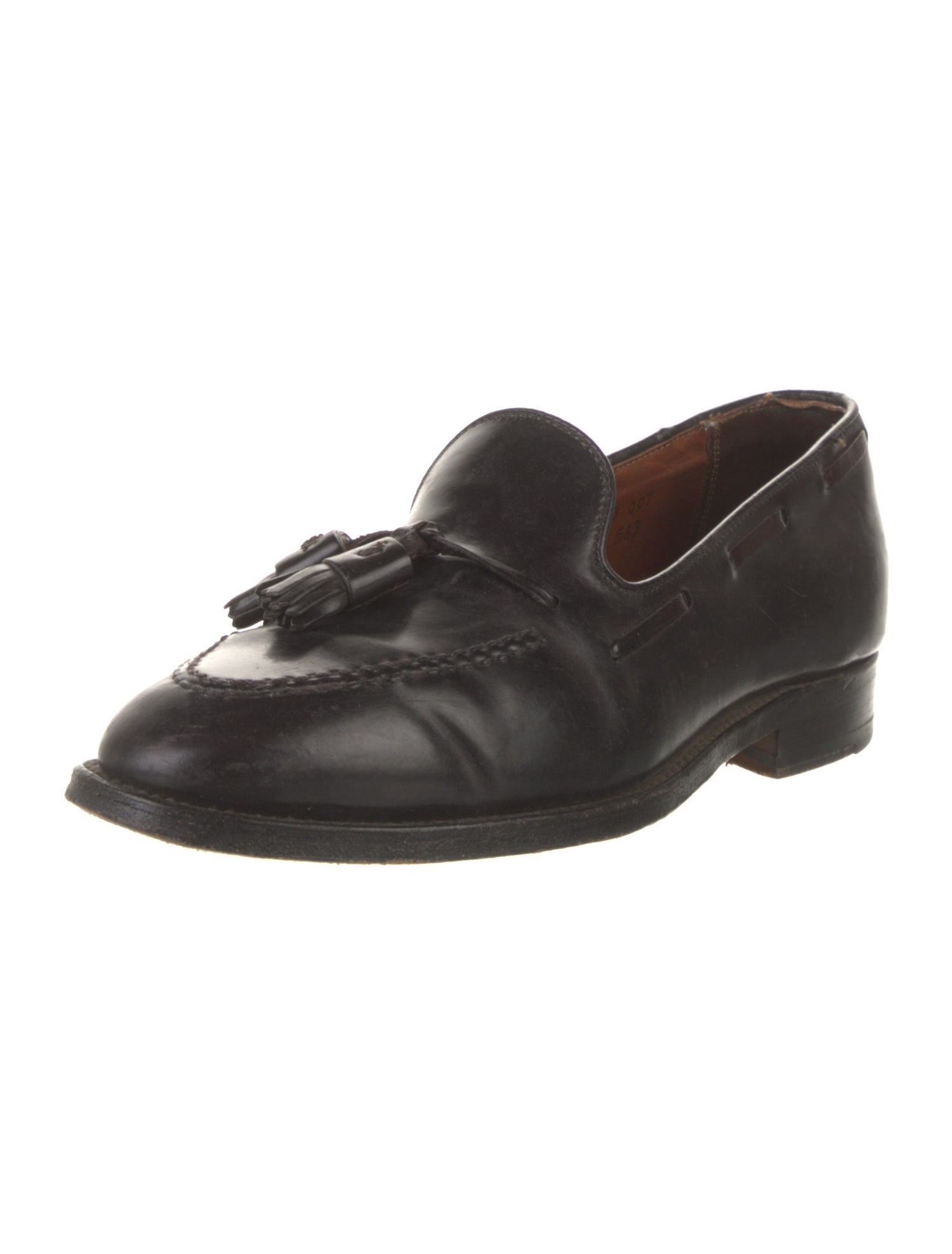 Alden Leather Tassel Accents Dress Loafers