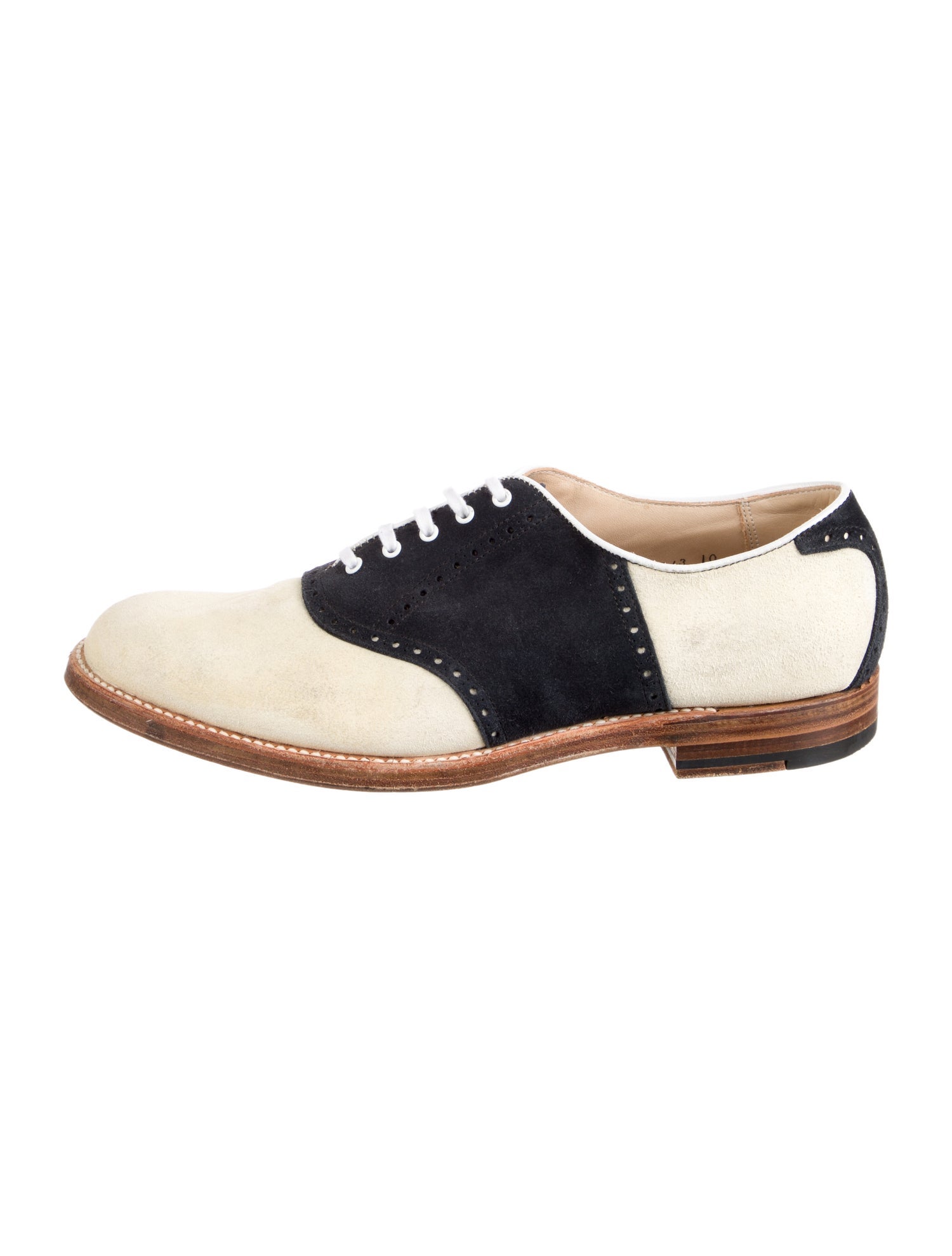 Alden Suede Colorblock Pattern Oxfords