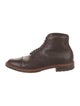 Alden Leather Whipstitch Trim Lace-Up Boots
