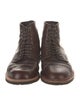 Alden Leather Whipstitch Trim Lace-Up Boots
