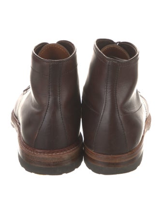 Alden Leather Whipstitch Trim Lace-Up Boots