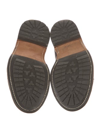 Alden Leather Whipstitch Trim Lace-Up Boots