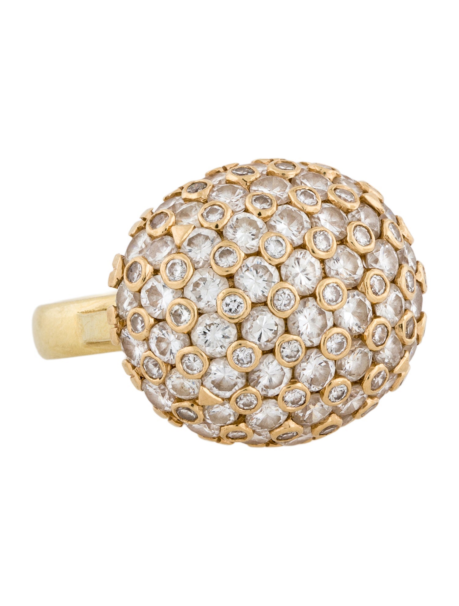 Adler 18K 4.27ctw Diamond Domed Cocktail Ring