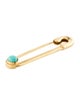 Adler 18K Turquoise Safety Pin Brooch