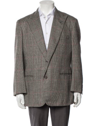 Alan Flusser Houndstooth Print Blazer