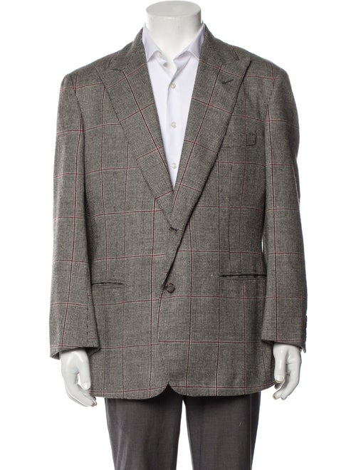 Alan Flusser Houndstooth Print Blazer