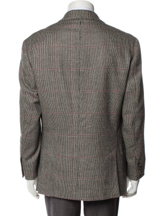 Alan Flusser Houndstooth Print Blazer