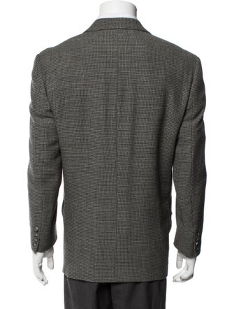 Alan Flusser Wool Plaid Print Blazer