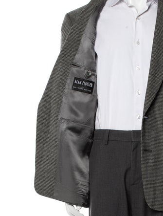 Alan Flusser Wool Plaid Print Blazer