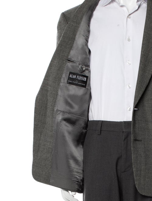 Alan Flusser Wool Plaid Print Blazer