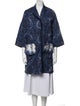 Alessandra Chamonix Floral Print Fur Trim Robe