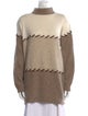 Alessandra Chamonix Colorblock Pattern Mock Neck Sweater