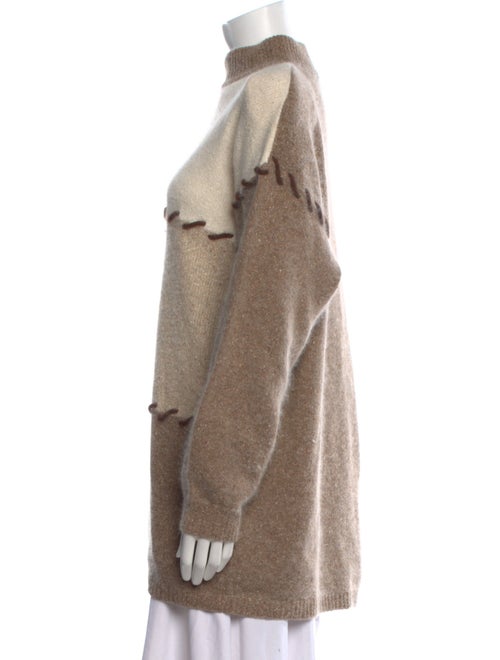 Alessandra Chamonix Colorblock Pattern Mock Neck Sweater