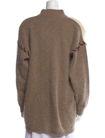 Alessandra Chamonix Colorblock Pattern Mock Neck Sweater