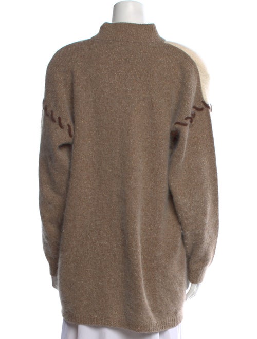 Alessandra Chamonix Colorblock Pattern Mock Neck Sweater