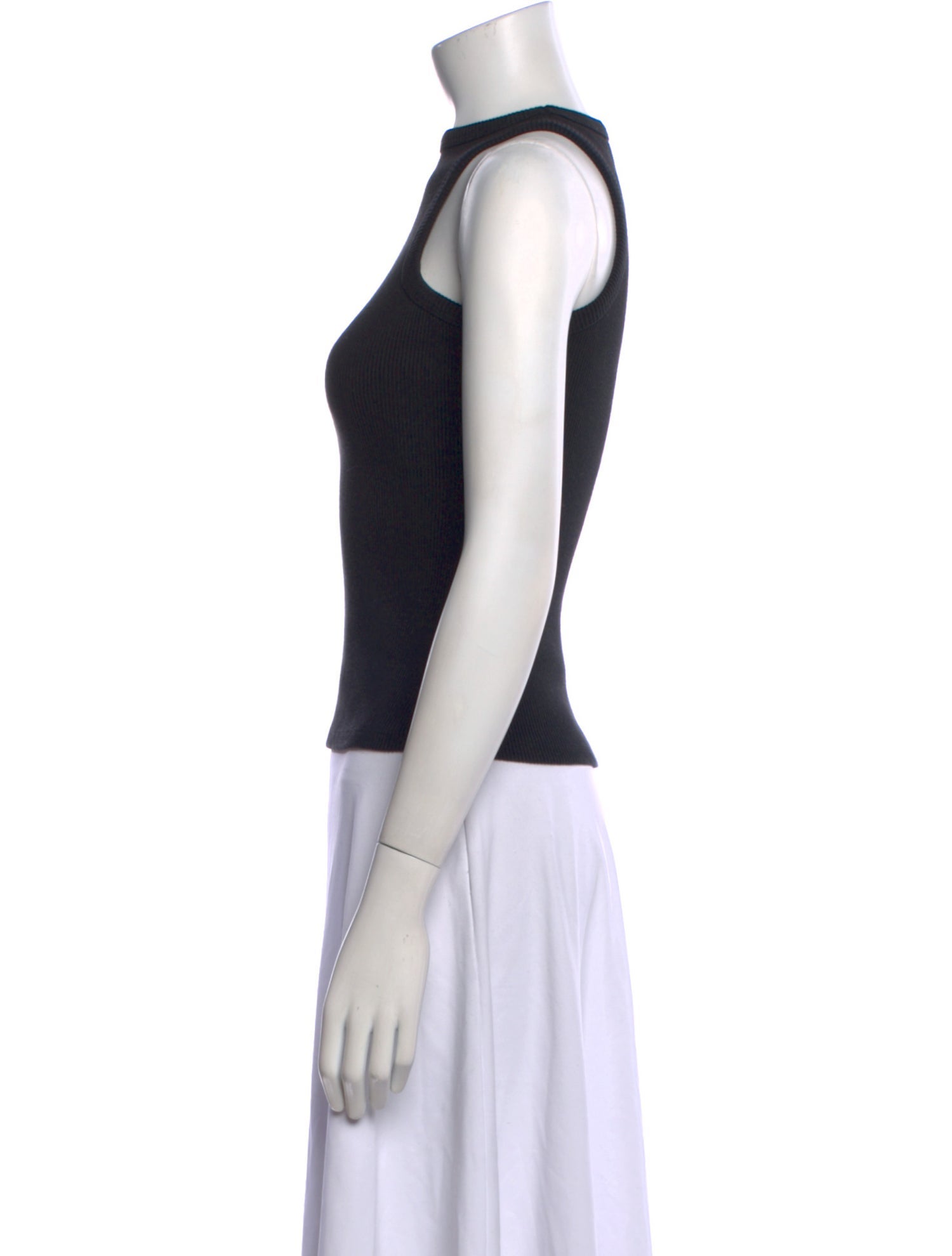 Alex Eagle Crew Neck Sleeveless Crop Top