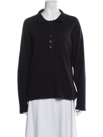 Alex Eagle Cashmere Long Sleeve Polo