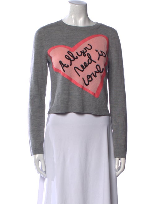 Alice + Olivia x The Beatles Wool Graphic Print Sweater