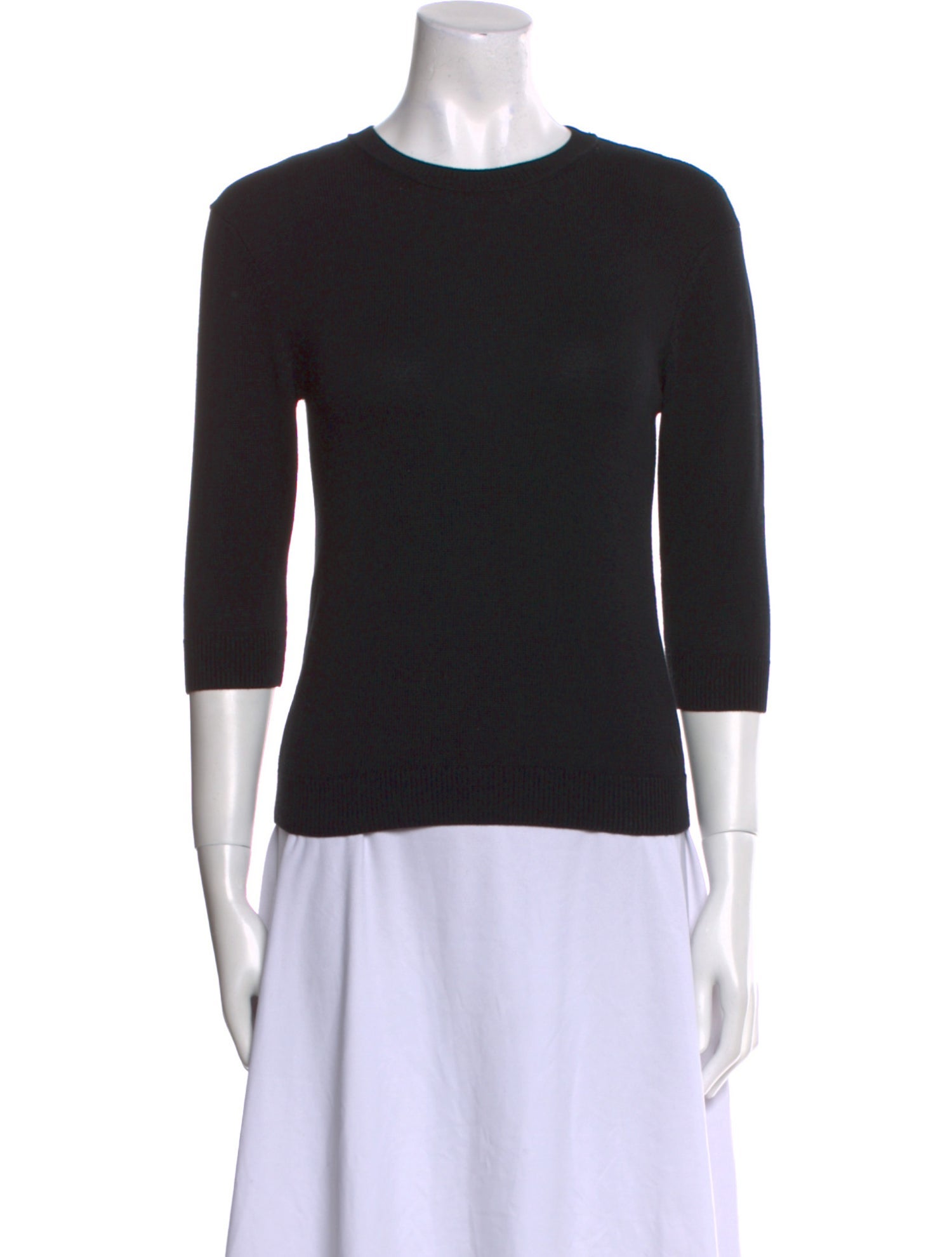Alexandra Golovanoff Crew Neck Three-Quarter Sleeve Top