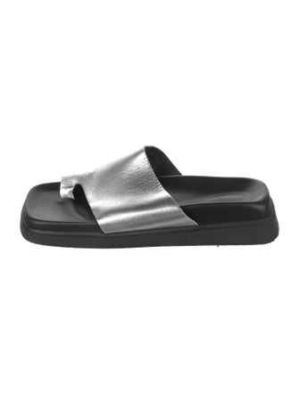 Alohas Leather Printed Slides