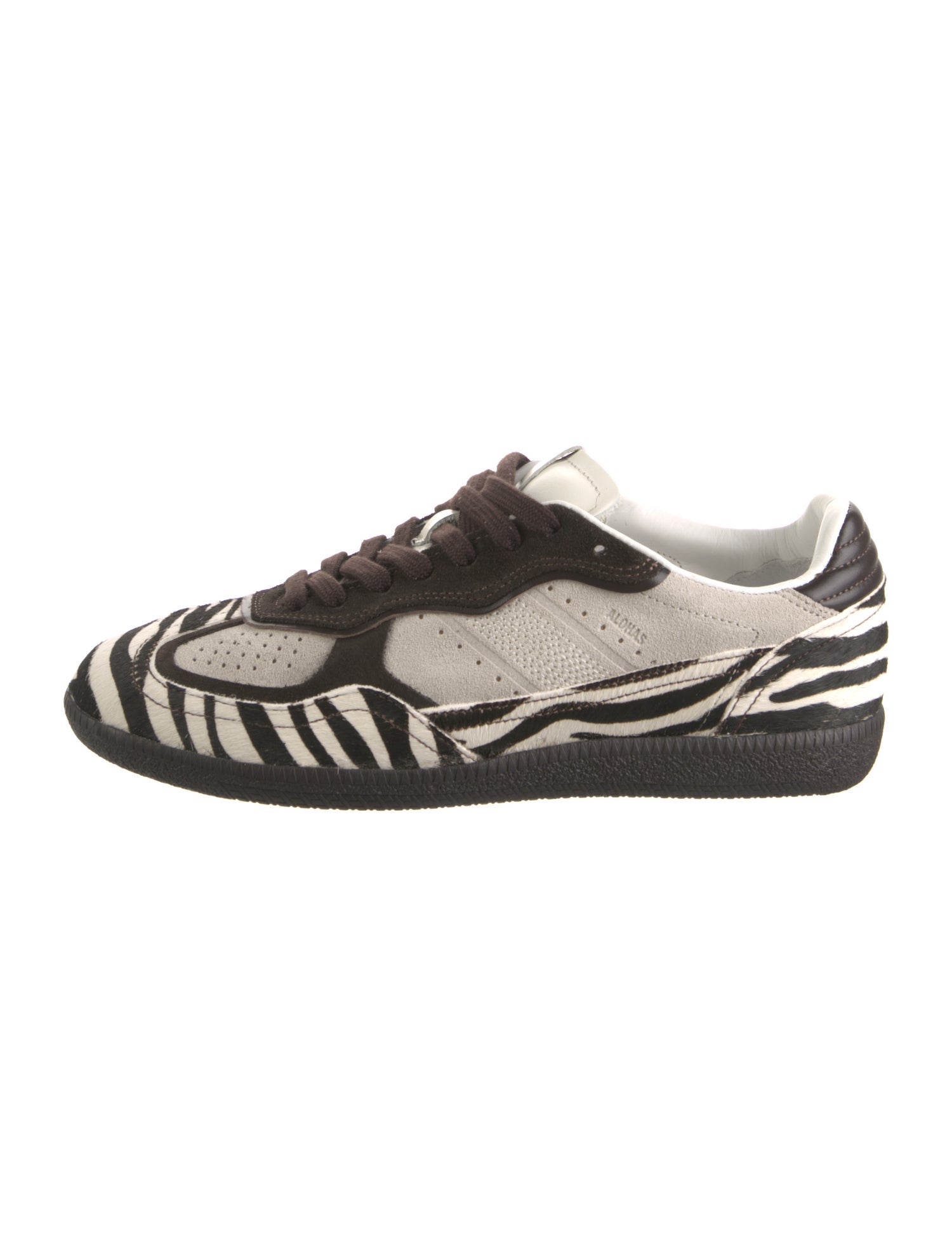 Alohas Leather Animal Print Sneakers