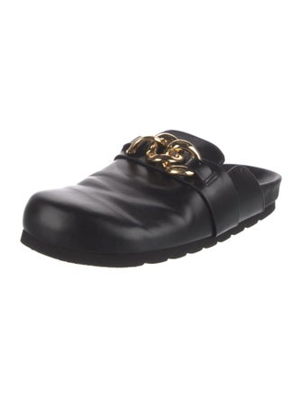 Alohas Leather Chain-Link Accents Slides