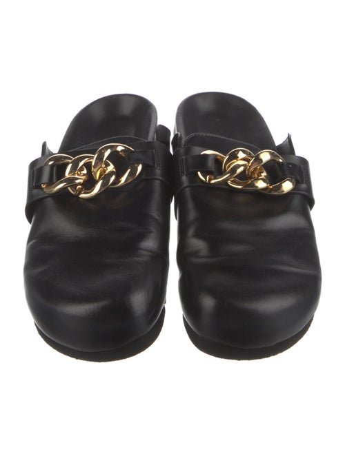 Alohas Leather Chain-Link Accents Slides