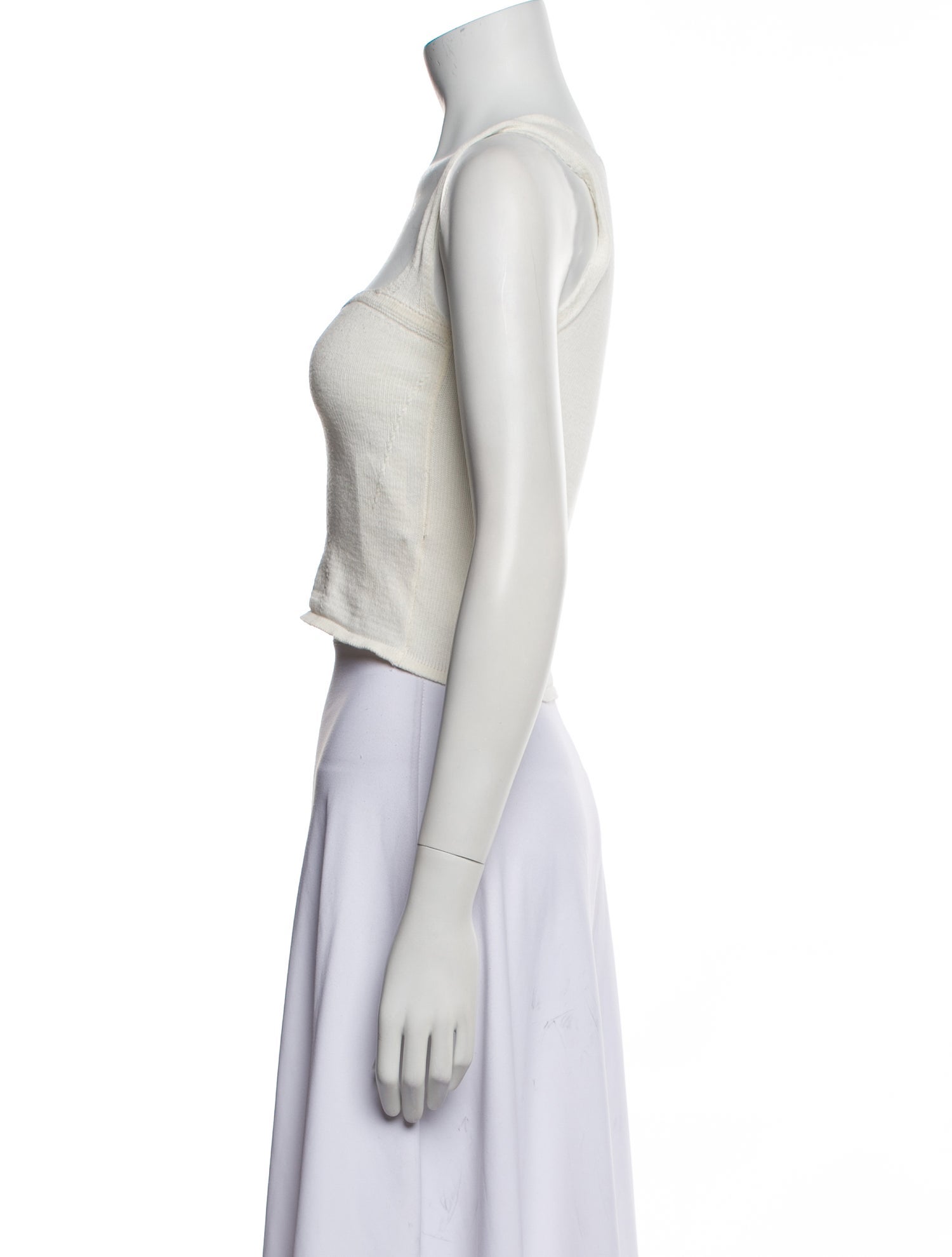 Alohas Square Neckline Sleeveless Crop Top