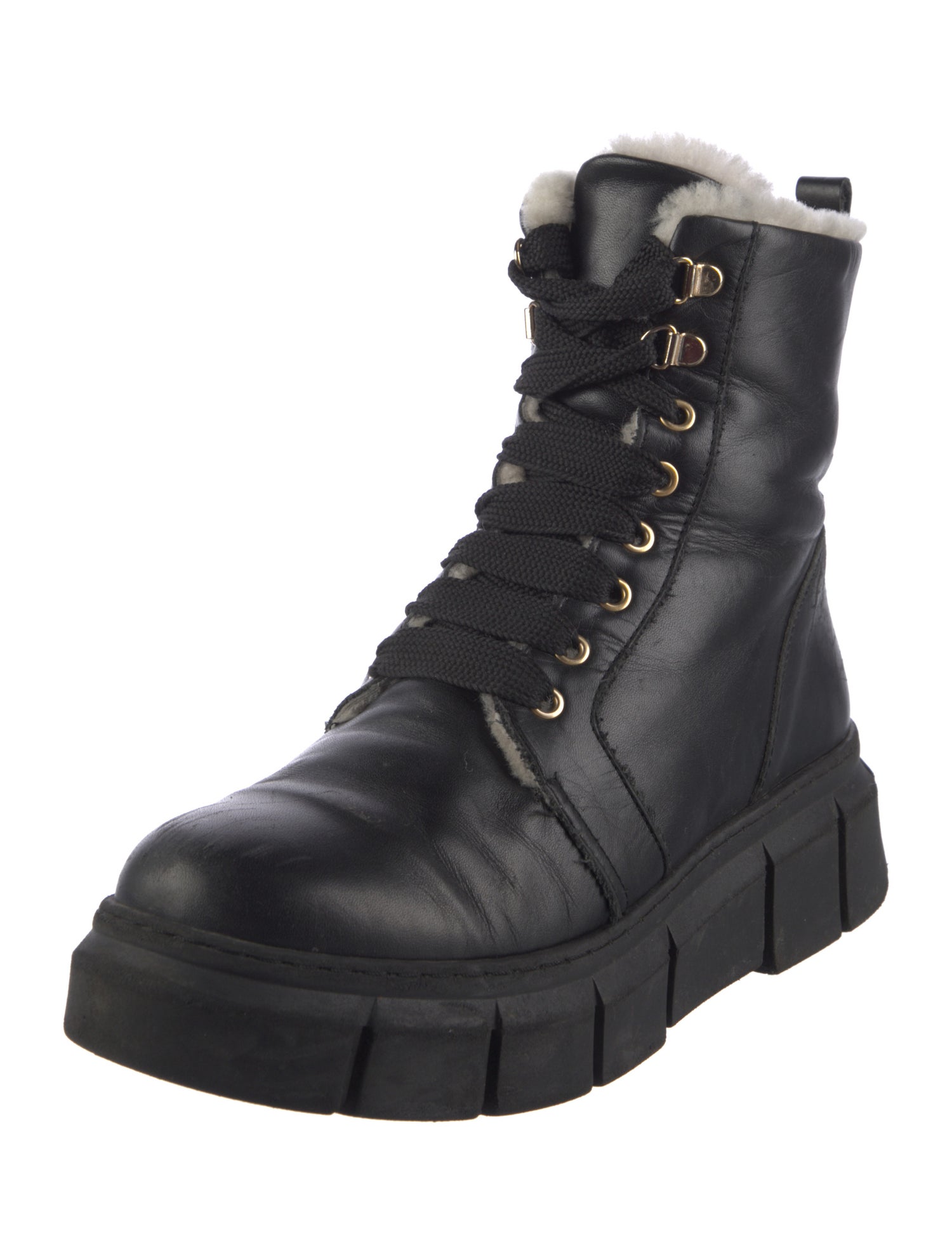 Alohas Leather Combat Boots