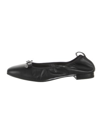 Alohas Leather Bow Accents Ballet Flats