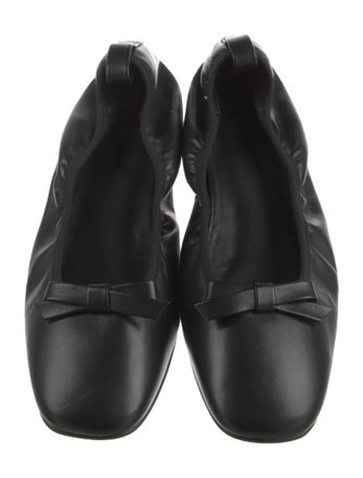 Alohas Leather Bow Accents Ballet Flats