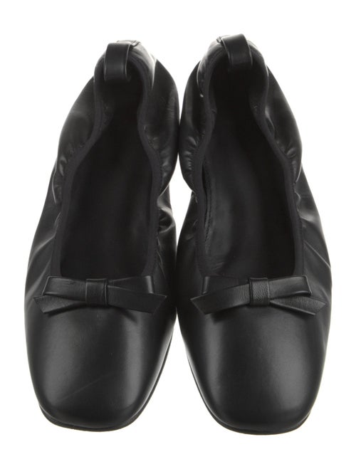 Alohas Leather Bow Accents Ballet Flats