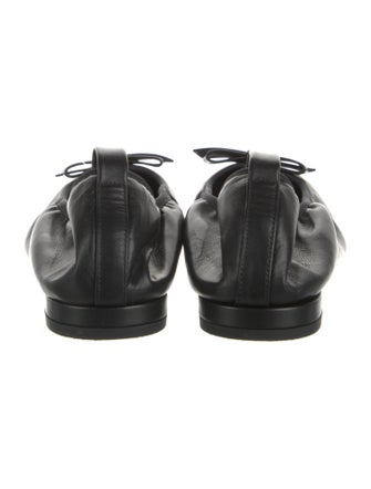 Alohas Leather Bow Accents Ballet Flats