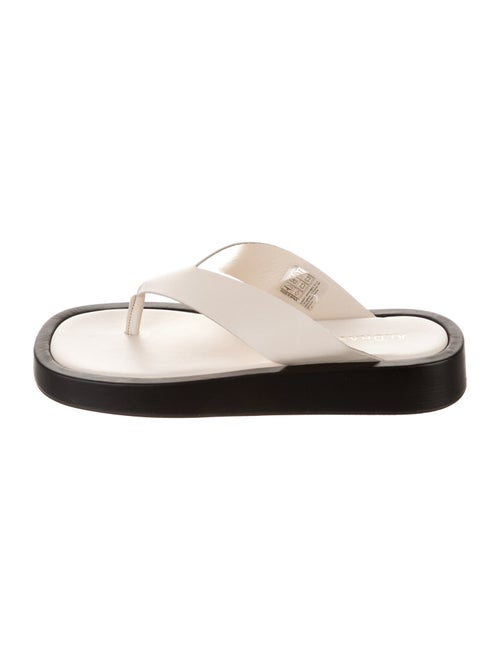 Alohas Leather Colorblock Pattern Slingback Sandals