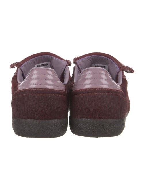 Alohas Suede Colorblock Pattern Sneakers