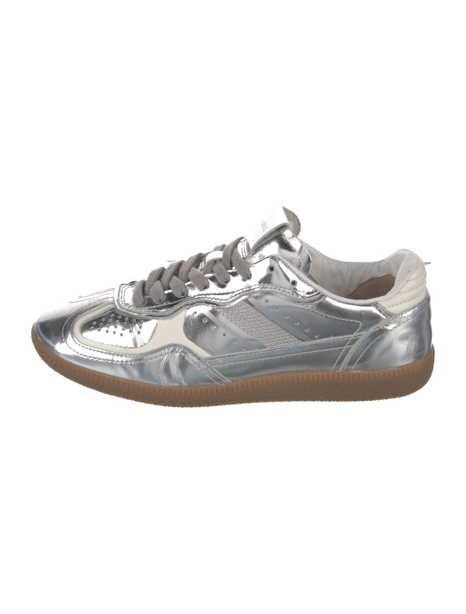 Alohas Patent Leather Colorblock Pattern Sneakers