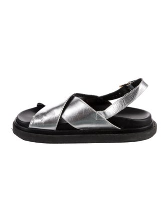 Alohas Leather Slingback Sandals