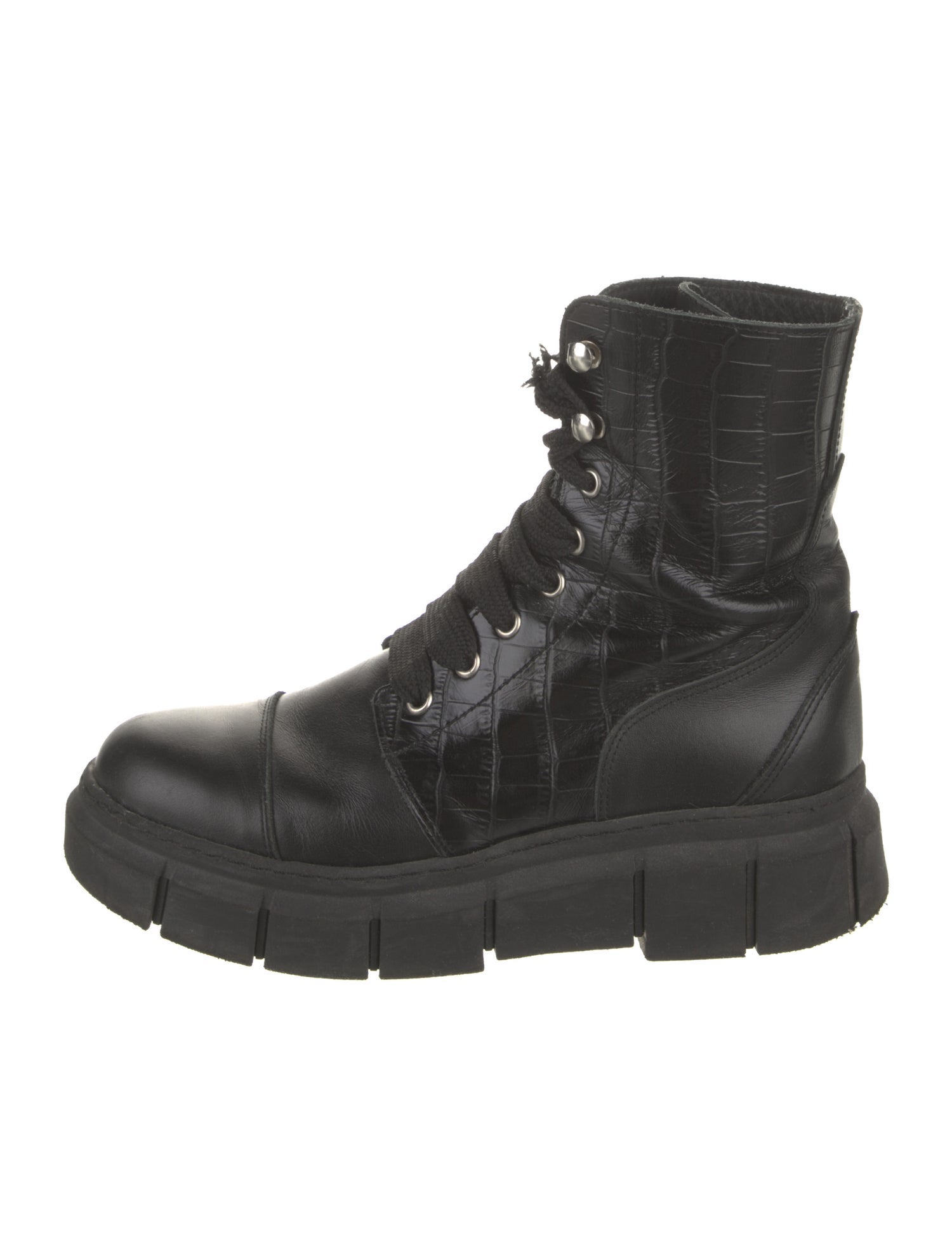 Alohas Leather Combat Boots