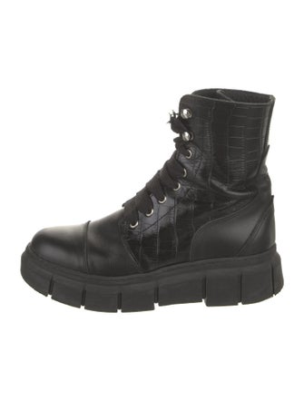 Alohas Leather Combat Boots